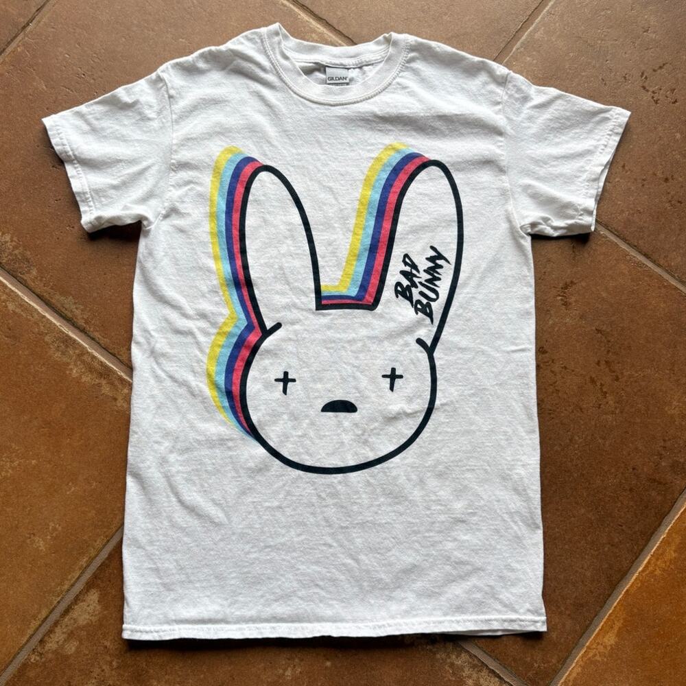 Bad Bunny "Conejo Malo" Pop Music Latin Trap T Shirt Heavy Weight Cotton size S - Picture 4 of 5